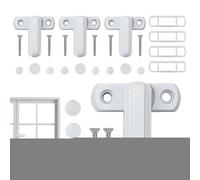 Casement Window Lock, 4 Piece Sliding Door Security Latch, Anti-Theft Aluminum Alloy Lock, Perfect For Sliding Doors Hotel RV Apartment And Home Safety, Easy Installation