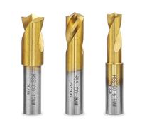Casenly 3 Pezzi Fresa in metallo duro, Set di frese per saldatura a punti 4/6 / 8 MM End Mill bit set resa Per Punti Di Saldatura Punta per Legno Alluminio Acciaio Titanio