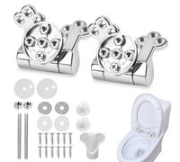 Casenly Cerniere Tavoletta Wc, Cerniere Sedile Wc in lega di zinco Coppia Cerniere di Ricambio del Sedile del WC Compresi i Raccordi Cerniere di ricambio per sedile WC