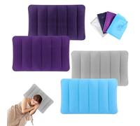 Casenly Cuscino Gonfiabile da Campeggio, 4 Pezzi Cuscini Gonfiabili per Viaggio, Cuscini Gonfiabili Morbidi Ultraleggero Portatile, Cuscino Gonfiabile da Spiaggia per Campeggio Escursioni Esterno