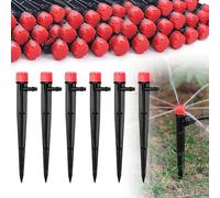 Casenly Flusso di Irrigazione Gocciolatori, 50 Pezzi Gocciolatori Regolabili per Irrigazione 360 Gradi 8-Fori Emettitore Micro Irrigatori Goccia Sistema per Giardino/Orto/Prato