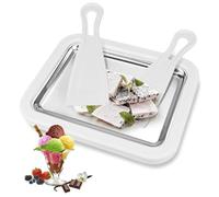 Casenly Gelato istantaneo, Rolled Ice Cream Maker con 2 Spatole, Piastra Fredda Per Gelato Ice Cream Rolls machine, Per la Preparazione di Yogurt Congelato, Gelato, Frutta, Frullati
