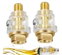 Casenly Lubrificatore a Olio Oliatore, 2 pezzi Mini Oliatore D'Aria, Mini lubrificatore per Compressore, 1/4” BSP Oliatore, Mini Oliatore in Linea per Utensile Pneumatico e Tubo Compressore Aria