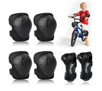 Casenly Set di Protezioni per Pattini, 6 in 1 Protezioni Pattini Bambina, Ginocchiere per Bambini Regolabili con Gomitiere Protezione Pattini per Scooter Skateboard Sci Ciclismo, 3~7anni