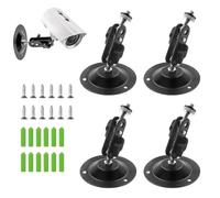 Casenly Staffa di Montaggio Telecamera, 4 Pezzi Supporto da Parete per Telecamera di Aicurezza, Supporto Telecamera Regolabile 360° Supporto Videocamera Parete Muro per Videocamera per Interno Esterno