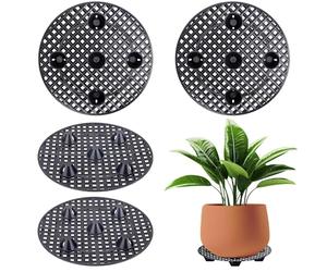 Casenly Supporto Piante Vaso Tappetino Rete, 4 Pezzi Sottopentola per Piante in Vaso, Pad Drenaggio Griglia per Vasi da Fiori Rotondi in Plastica, per Interno Esterno Giardino Bonsai Ciotola 20cm