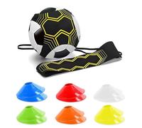 Casenly Trainer da Calcio, Kit Allenamento Calcio Cintura da Allenamento da Calcio con 12 Coni per l'allenamento per L’Allenamento Individuale per Bambini Adulti