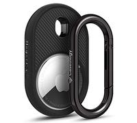 Caseology by Spigen Porta Airtag Vault Compatibile con AirTag, Portachiavi Airtag, Custodia Airtag - Nero Opaco