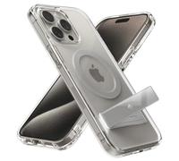 Caseology Capella Mag Kickstand per iPhone 15 Pro Cover [Military Grade Drop Protection] [Supporto Integrato] con Potente Magnete Cover iPhone 15 Pro - Clear Titan Natural
