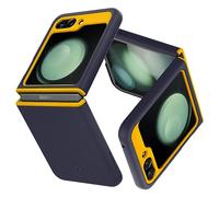 Caseology Nano Pop Cover per Samsung Galaxy Z Flip 5 [TPU + PC Doppia Struttura] Protezione Air Space Tecnologia con Doppia Impugnatura Laterale Custodia per Samsung Z Flip 5 5G - Blueberry Navy