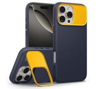 Caseology Nano Pop Mag Kickstand Cover per iPhone 16 Pro Max [Supporto in metallo per la protezione della fotocamera] Cover protettiva anticaduta di grado militare - Blueberry Navy