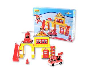 caserma pompieri fire man station costruzioni building bricks blocks unico 8558