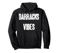 Caserma Vibes Stile Militare Tipografia Graphic Design Felpa con Cappuccio