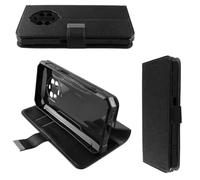 caseroxx Bookstyle-Case per Blackview BV8800 / BL8800 Pro, nero | Custodia a libro apribile con scomparti interni e protezione completa per l'uso quotidiano, in finta pelle
