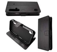 caseroxx Bookstyle-Case per Blackview BV9900 / Pro/E, nero | Custodia a libro apribile con scomparti interni e protezione completa per l'uso quotidiano, in finta pelle