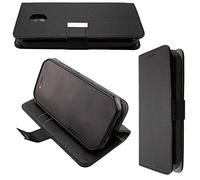 caseroxx Bookstyle-Case per Cat S42 / S42 H+, nero | Custodia a libro apribile con scomparti interni e protezione completa per l'uso quotidiano, in finta pelle