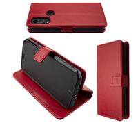 caseroxx Bookstyle-Case per Cat S62 Pro in rosso + TPU Proteggi schermo