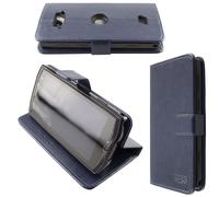 caseroxx Bookstyle-Case per Crosscall Core-M4 / M4 Go in azzurro + protettore Sc