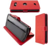 caseroxx Bookstyle-Case per Crosscall Core-M4 / M4 Go in rosso + protettore Sche