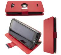 caseroxx Bookstyle-Case per Crosscall Core-X4 in rosso + protettore Schermo