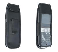 caseroxx Borsa in pelle con clip da cintura compatibile con Gigaset E630 / E630HX / R650H Pro da vera pelle, borsa con clip da cintura e finestra in nero