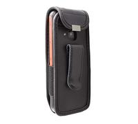 caseroxx Borsa in pelle con clip da cintura per Nokia 5310 (2020), Funda carcasa vera pelle (con finestra trasparente) in nero