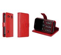 caseroxx Custodia a portafoglio compatibile con Doro Leva L10 / L11, colore rosso