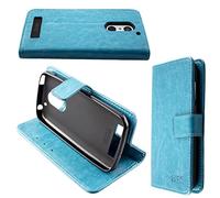 caseroxx Custodia compatibile con PEAQ PSP 400, Bookstyle, colore azzurro chiaro