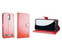 caseroxx Custodia compatibile con SPC Zeus 4G / Zeus 4G Pro, Bookstyle, colore rosso