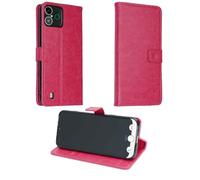 caseroxx Custodia libro per Doro Aurora A30/A31, in finta pelle fucsia, con chiusura magnetica e supporto interno