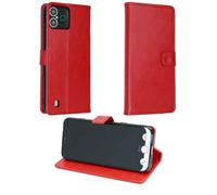 caseroxx Custodia libro per Doro Aurora A30/A31, in finta pelle rosso, con chiusura magnetica e supporto interno