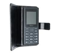 caseroxx Custodia libro per Nokia 105 DS 2024 TA-1684, in finta pelle nero, con chiusura magnetica e supporto interno