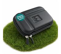 caseroxx Custodia per navigatore Garmin Zumo XT, custodia rigida in EVA con morbida fodera interna, fissaggio elastico e tasca in rete, protezione antiurto, cerniera bidirezionale e moschettone, circa