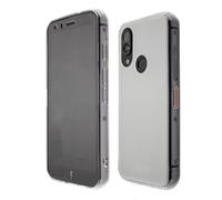 caseroxx TPU-Custodia per Cat S62 Pro in bianco-transparente + TPU Proteggi sche