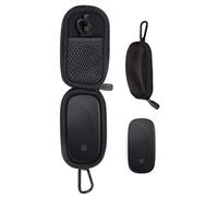 CaseSack - Custodia per Apple Magic Mouse 1 e Magic Mouse 2, resistente da viaggio, tasca per accessori in rete, cinturino da polso staccabile Nero Nero balistico Compact size