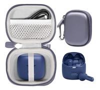 CaseSack Custodia per auricolari JBL Tune Flex True Wireless con cancellazione del rumore (blu)