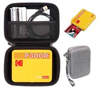 CaseSack - Custodia per Kodak Mini 3 Retro, Mini Shot 3 Retro 2 in 1, Zink Kodak Step Printer, nuovissima Mini 3 Quadrato, tasca per accessori in rete, cinturino da polso rimovibile (grigio twed)
