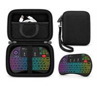 CaseSack Custodia per tastiera Rii X8 Mini, tastiera wireless portatile da | Custodia protettiva semi-rigida portatile da viaggio, soluzione organizzativa con tasca in rete, cinturino da polso