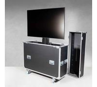 Casetec Flightcase con sistema di sollevamento elettrico (incl. staffa per display ) per display 46-55" | portata: 60 kg