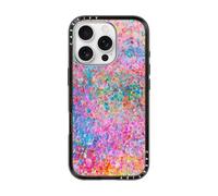CASETiFY Custodia compatta per iPhone 16 Pro, sottile ed elegante, compatibile con Magsafe / 4 piedi, 2 protezioni contro le cadute di grado militare, My Neon Summer, nero trasparente