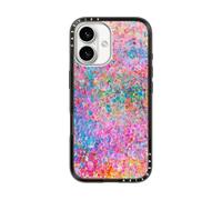CASETiFY Custodia compatta per iPhone 16 [sottile ed elegante/compatibile con Magsafe / 4 piedi 2X protezione dalle cadute di grado militare] - My Neon Summer - Nero trasparente