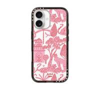 CASETiFY Custodia compatta per iPhone 17, sottile ed elegante, compatibile con ricarica wireless, 1,2 m, 2 protezioni contro le cadute di grado militare, colore: rosa paradiso del ghepardo - nero