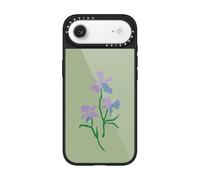 CASETiFY Custodia Glaze per iPhone Air [Antigraffio/Compatibile con MagSafe/Protezione da cadute da 1,5 m] - Fiori Astratti - Sage It Ain't So - Trasparente