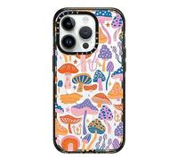 CASETiFY Impact Case per iPhone 15 Pro [4X Military Grade Drop Tested / 2,5 m Drop Protection/Compatibile con Magsafe] - Stampe carine - Funghi magici - Nero Trasparente