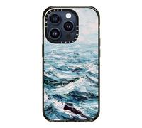 CASETiFY Impact Case per iPhone 15 Pro [4X Military Grade Drop Tested / 2,5 m Drop Protection] - Stampa vernice - Deep Blue Sea - Nero trasparente