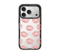 CASETiFY Impact - Custodia per iPhone Pro [compatibile con ricarica wireless/sottile/2,5 m, protezione contro le cadute di grado militare 4X] - Ami's Kiss - Nero trasparente