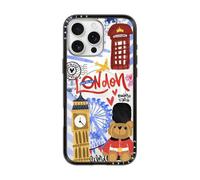 CASETiFY Magsafe - Custodia compatta per iPhone 16 Pro Max, leggera, sottile, compatibile con Magsafe, motivo: London Dreams, colore: Nero trasparente