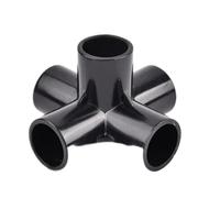 Casetlong 1 connettore for Tubo in PVC Nero da 20/25/32 mm, 3/4/5/6 Vie, connettore Tridimensionale for Tubo di irrigazione da Giardino, Adattatore for raccordi.(5 Ways Joint 20mm,1Pc)