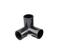 Casetlong 1 connettore for Tubo in PVC Nero da 20/25/32 mm, 3/4/5/6 Vie, connettore Tridimensionale for Tubo di irrigazione da Giardino, Adattatore for raccordi.(3 Ways Joint 32mm,1Pc)