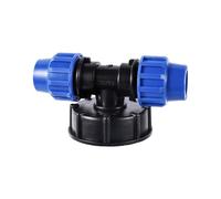 Casetlong 1 pz 20/25/32 mm Tubo PE in plastica Gomito Raccordo a T divisore d'Acqua Tubo Serbatoio Acqua IBC Giunto a T Adattatore for irrigazione da Giardino(25mm)